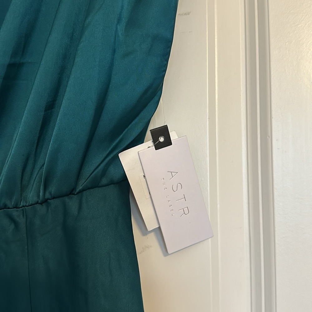 ASTR the Label Teal Satin Mini Dress - Size Small - Picture 6 of 9